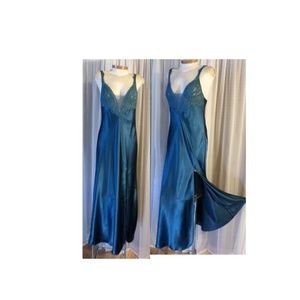 VINTAGE Victoria's Secret Large Green Long Gown L